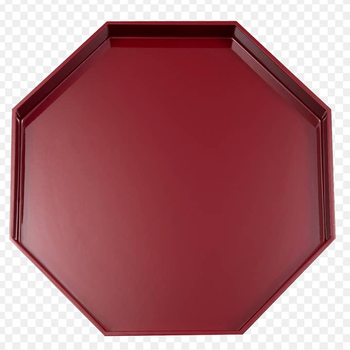 Hostess - Wholesale Serving Tray - Medium Octagonal Lacquered Tray, Berry