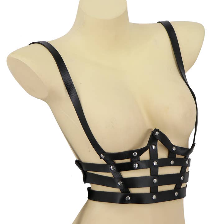 Leatherette Under Chest Harness for wholesale by Western Fashion