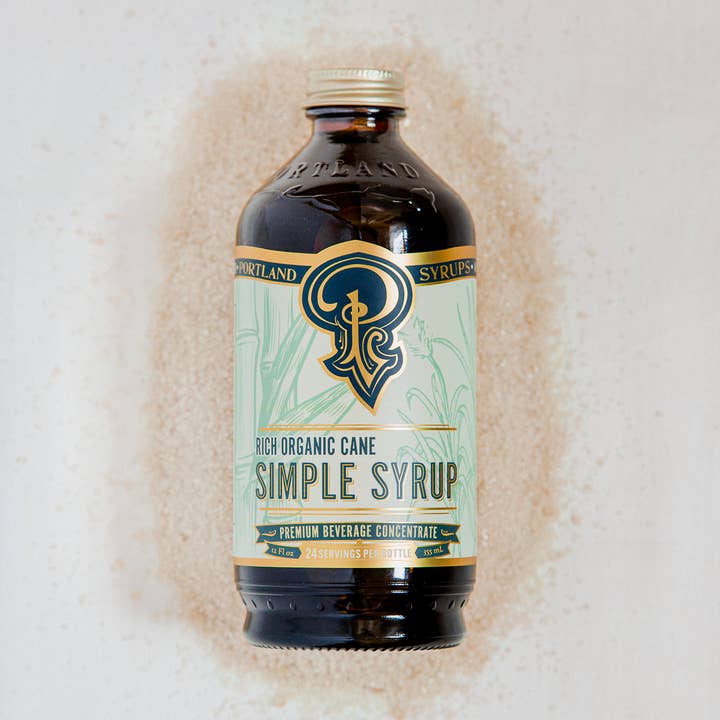 Portland Syrups - Wholesale Cocktail Mix/Syrup - Organic Cane Sugar Simple Syrup 12 oz4