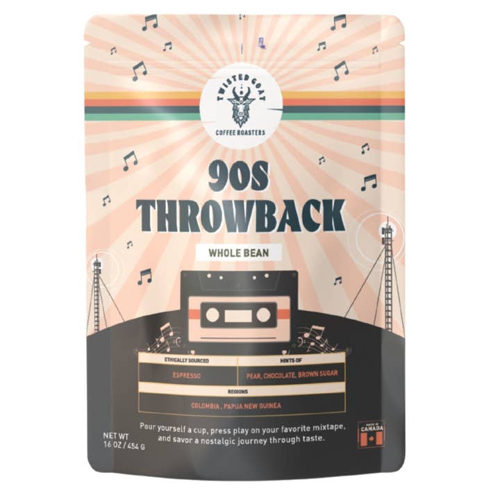 90s Throwback | Whole Bean Coffee | Espresso | 1lb for wholesale by Twisted Goat Coffee Roasters
