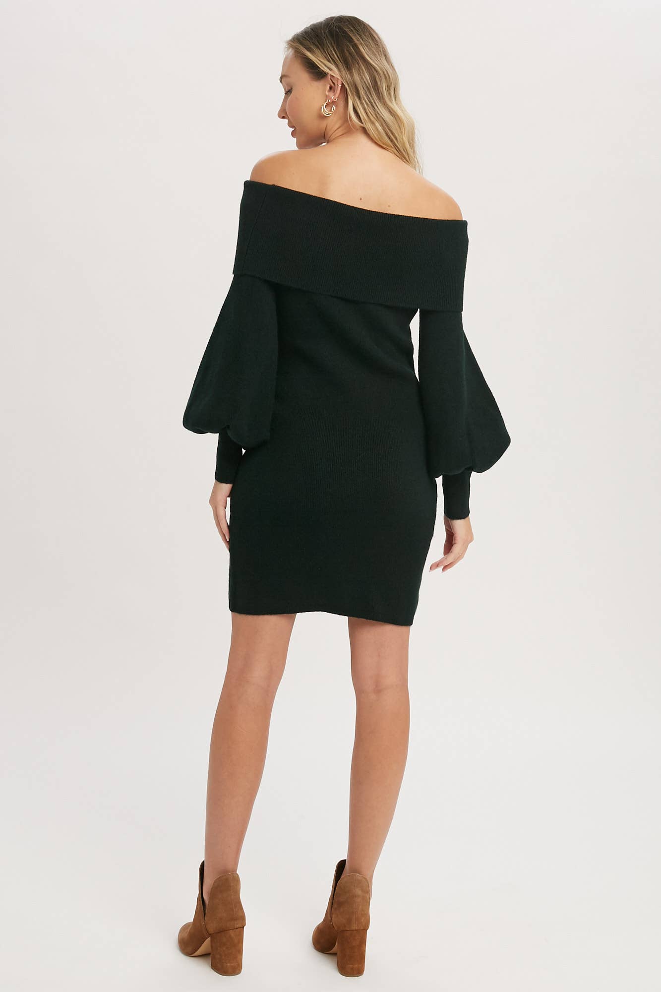 Bluivy - Wholesale Dress - Women's - OFF SHOULDER SWEATER DRESS8