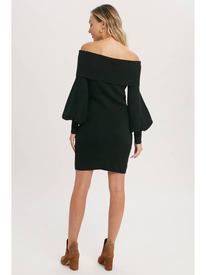 Bluivy - Wholesale Dress - Women's - OFF SHOULDER SWEATER DRESS8