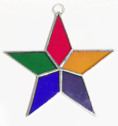 Fiesta Color – wholesale Suncatcher – STAINED GLASS STARS - HANDMADE - FLAT       BEST SELLER!5