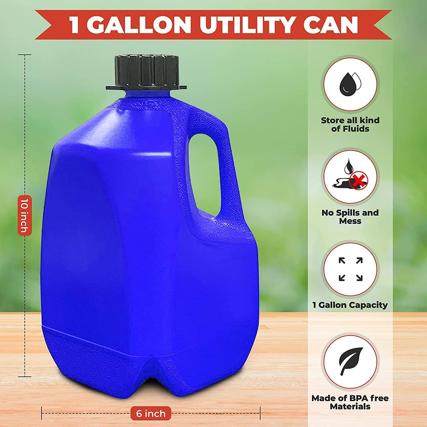 KP Kool Products - Wholesale Jug - One Gallon Utility Jug- Utility Can - Plastic Utility Can12