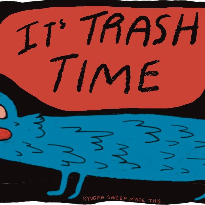 Trash Time Autoaufkleber für den Großhandel von Kyndra Sweep illustrations