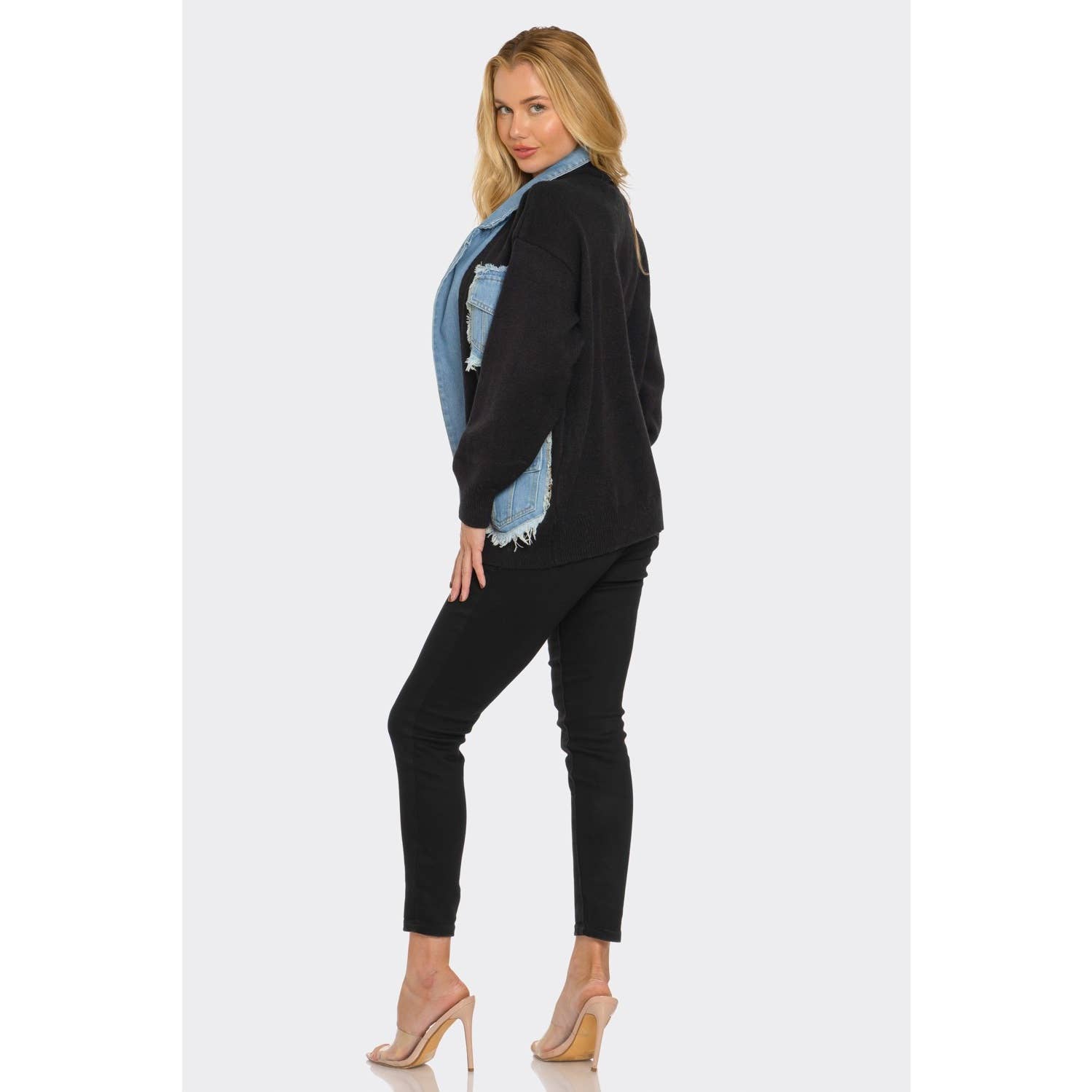 omgstyles - Wholesale Jas - Dames - Demi Denim Gezellige Jas2