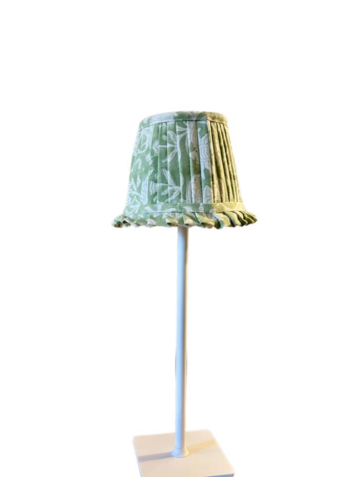 Pantalla de lámpara de impresión verde claro para venta al por mayor de Don Lino