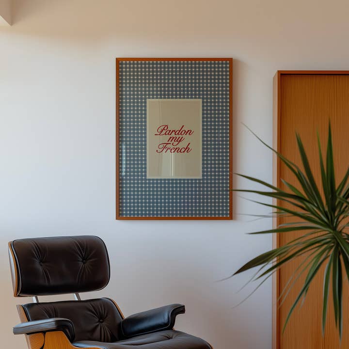Lune Club - Wholesale Art Print - Pardon My French Checkered Print6