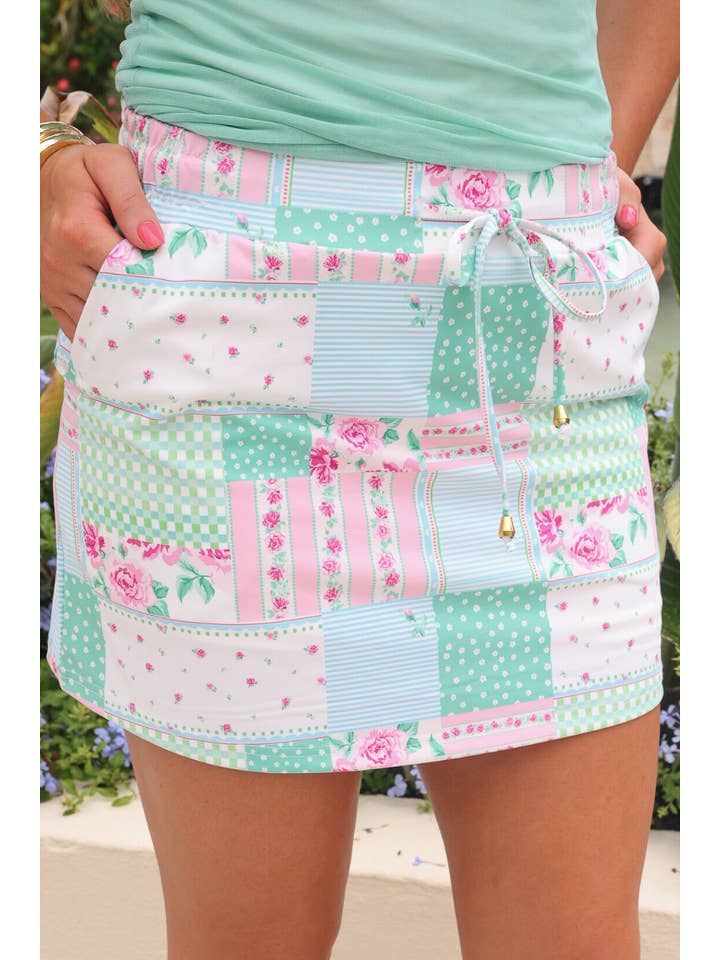 Multi Heirloom Patchwork Skort for wholesale on Faire1