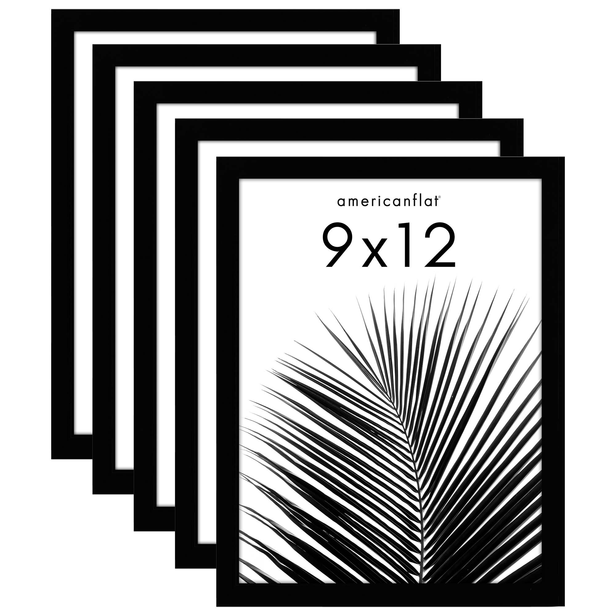 Americanflat - Wholesale Picture Frame - Americanflat 5 Pack Picture Frames With Mat Plexiglass Cover160
