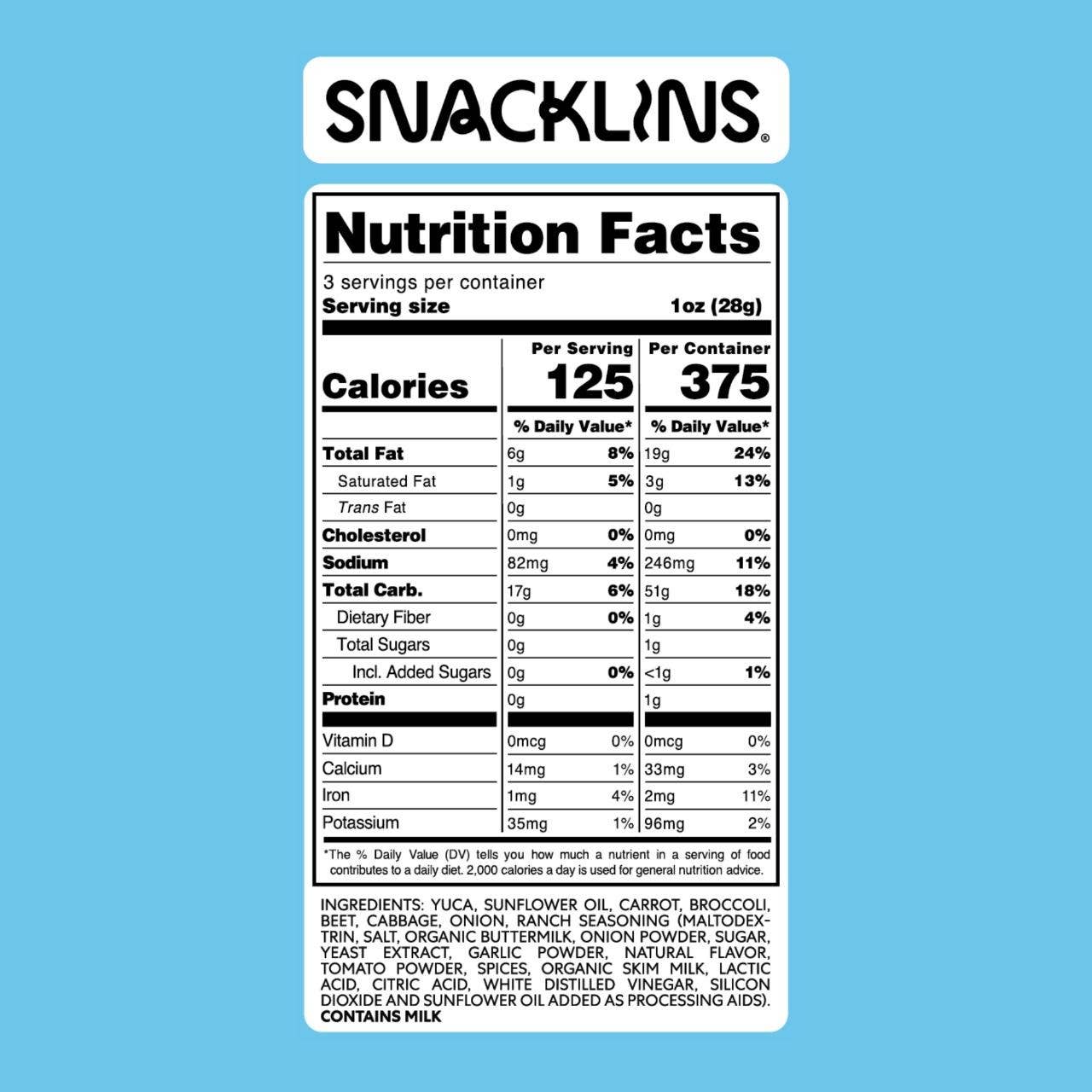Snacklins - Wholesale Puffed Snack - Garden Variety Ranch Snacklins (12ct - 3 oz)9