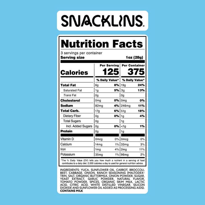 Snacklins - Wholesale Puffed Snack - Garden Variety Ranch Snacklins (12ct - 3 oz)9