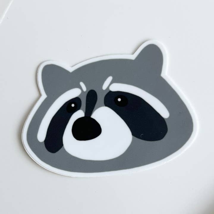 Racoon Stickers | Hand-Drawn Racoon Die Cut Stickers for wholesale by Our Watered Grass