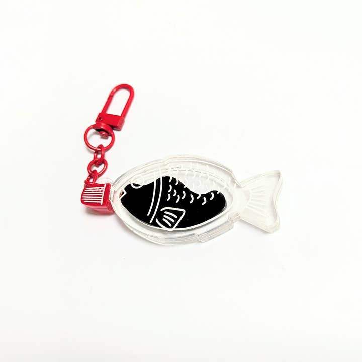 Soy Sauce fish bottle keyring Japanese bento acrylic for wholesale by Chikai Shop