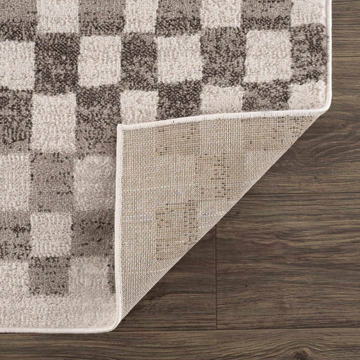 Hauteloom - Wholesale Area Rug - Benjy Beige Checkered Area Rug6