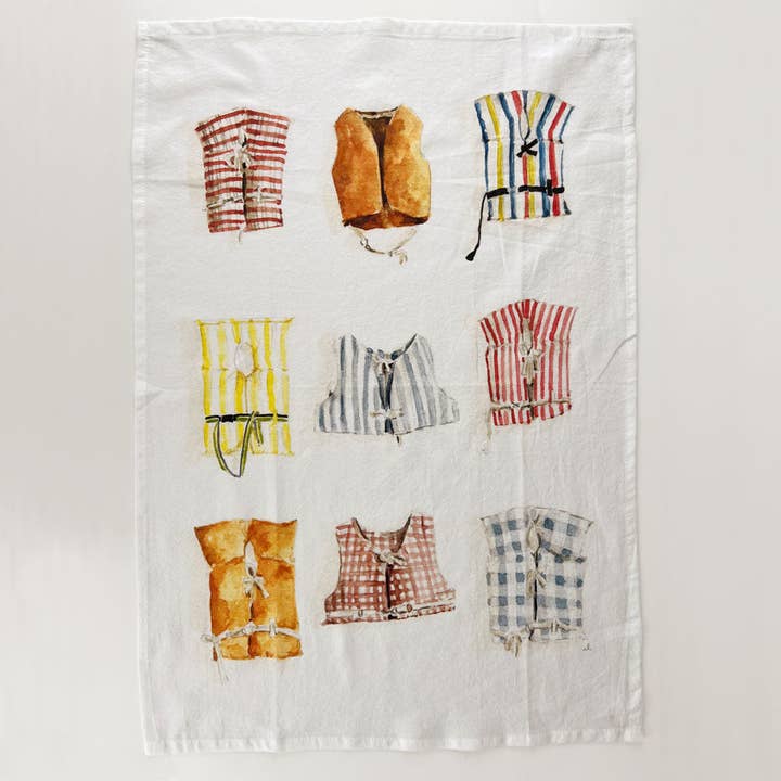 emily lex studio - Wholesale Tea Towel - boat coats tea towel