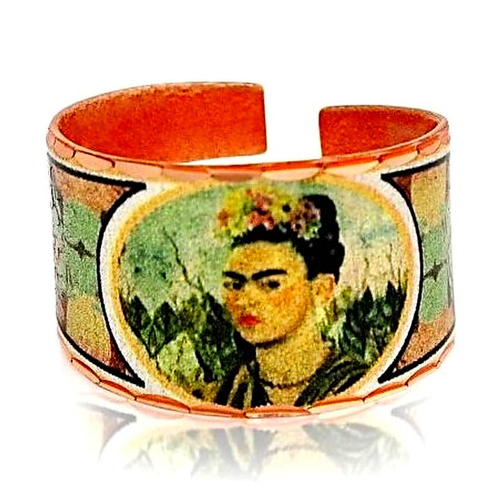RFK 01 Frida Kahlo Self Portrait ring for wholesale by COPPER ARTS INC.