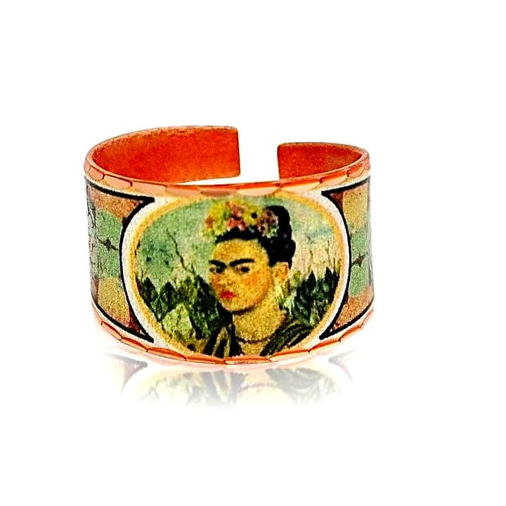 COPPER ARTS INC. - Wholesale Cocktail/Statement Ring - RFK 01 Frida Kahlo Self Portrait ring