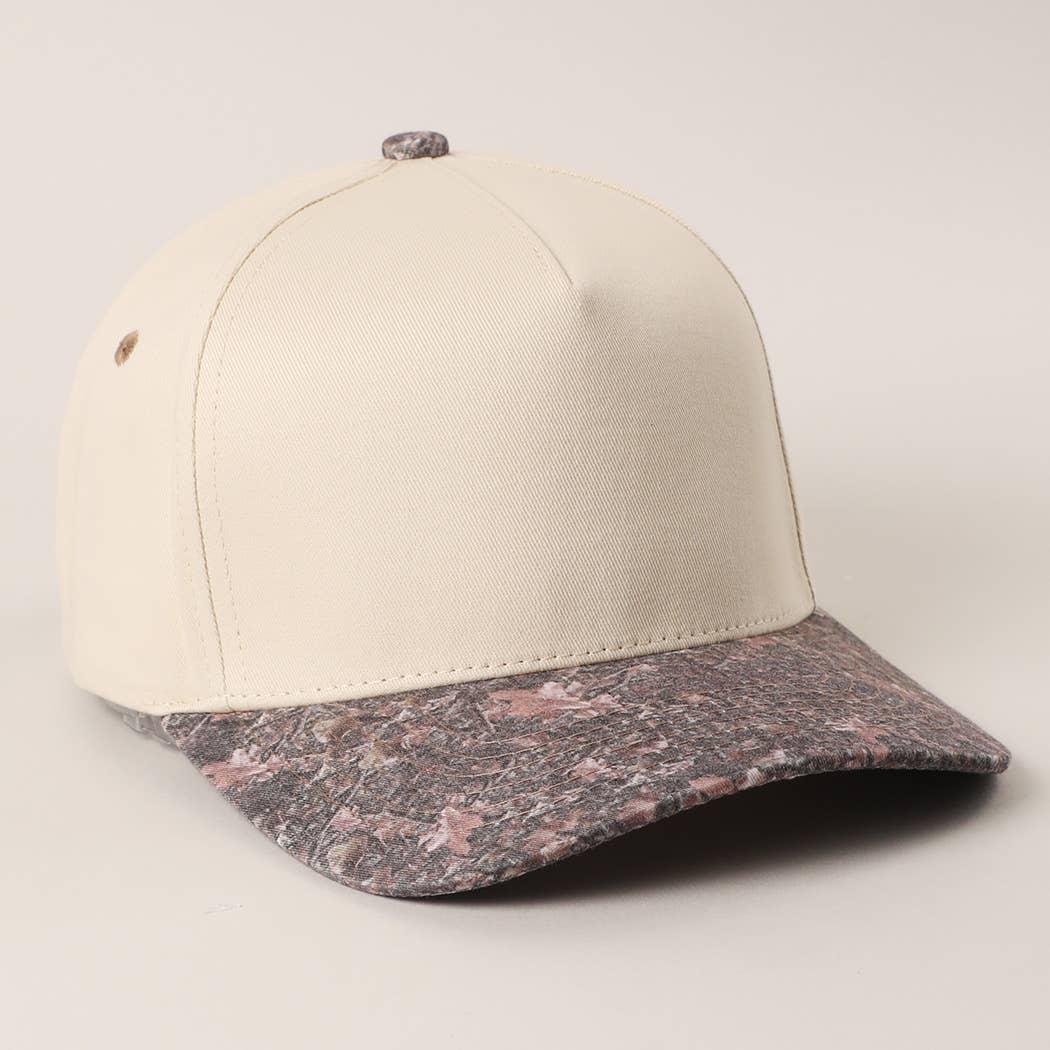 Two Tone Neutral Color BROWN CAMO Trucker Hat for wholesale on Faire1