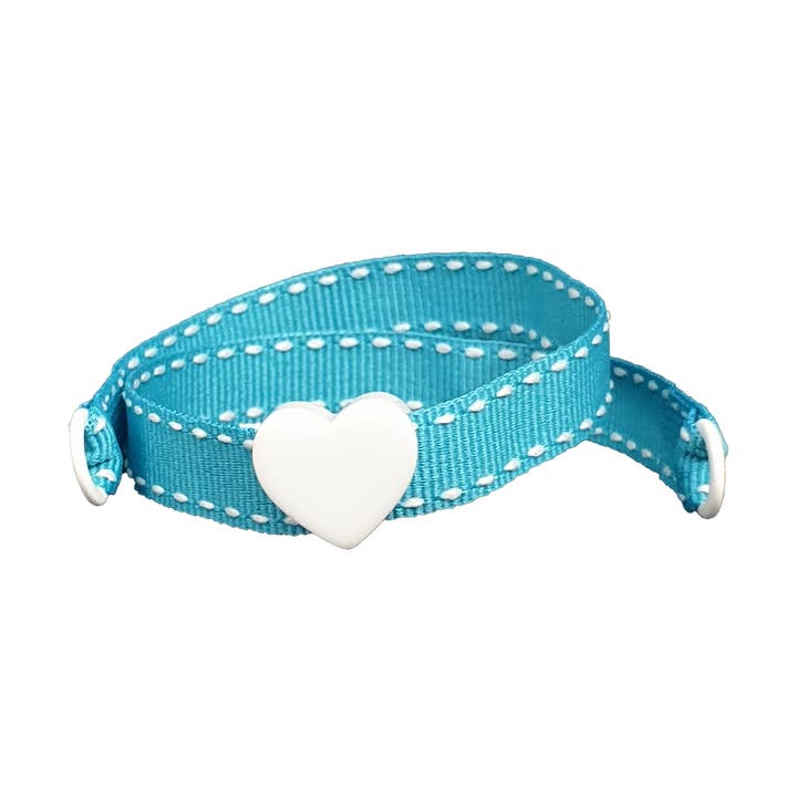 TURQUOISE WHITE HEART BRACELET for wholesale by Smartever Srl