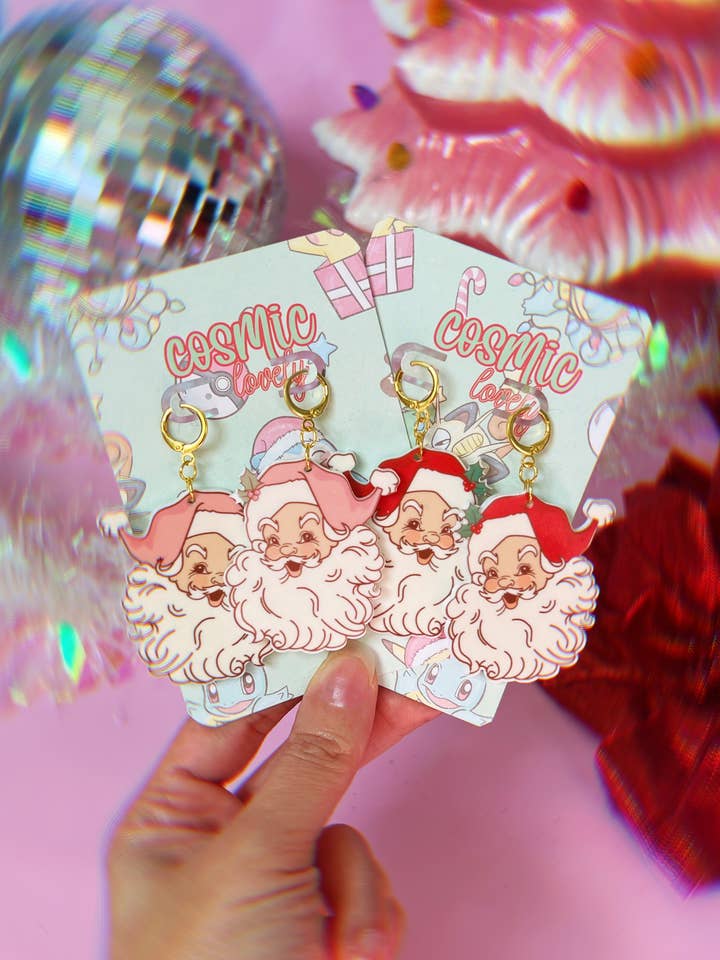 Vintage Santa Claus Earrings for wholesale by Cosmic lovely
