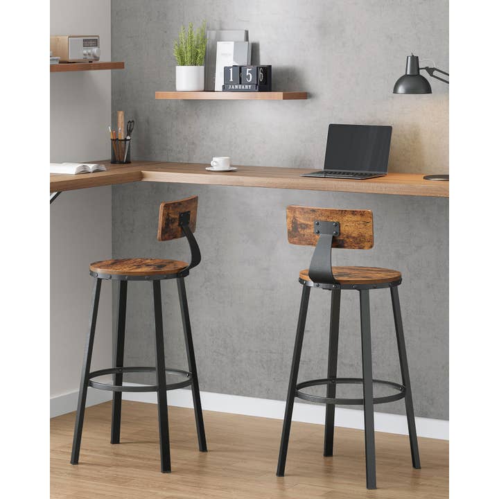 Bar Height Barstools with Back, Set of 2- for wholesale by Greenwestons