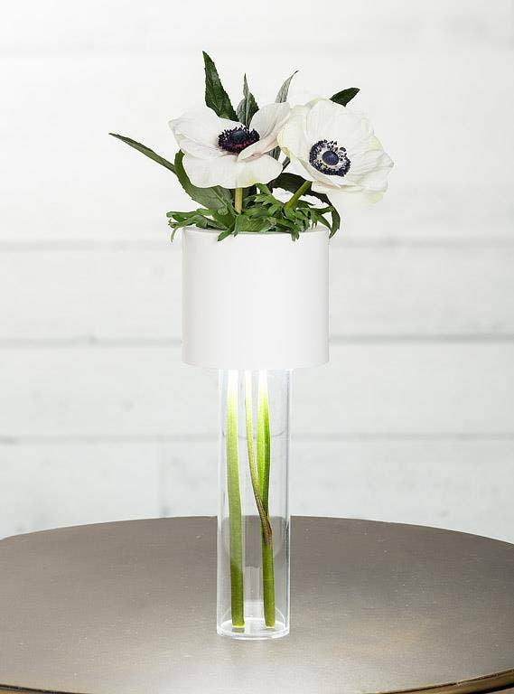Abbott - Wholesale Accent/Desk Lamp - LED Vase Table Light-White-12"H - Clearance2
