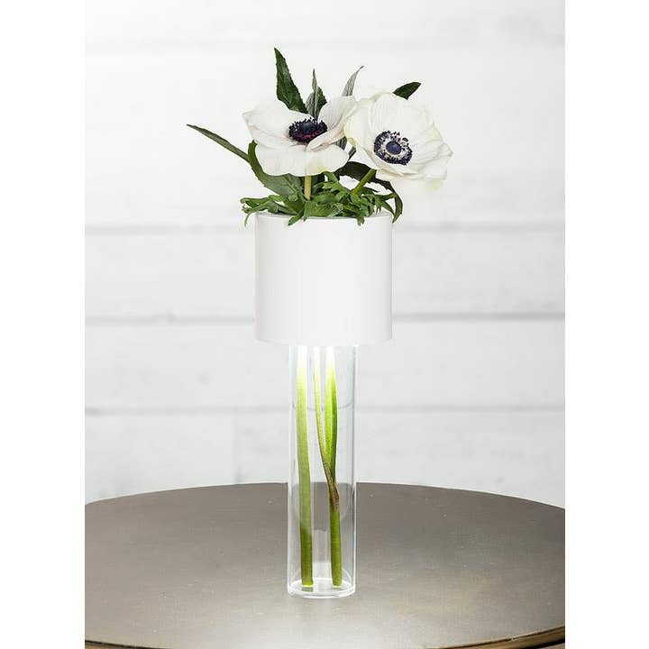 Abbott - Wholesale Accent/Desk Lamp - LED Vase Table Light-White-12"H - Clearance2