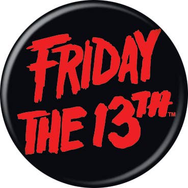 Friday the 13th Logo Big Buttons 1.25" Round for wholesale by Ata-Boy