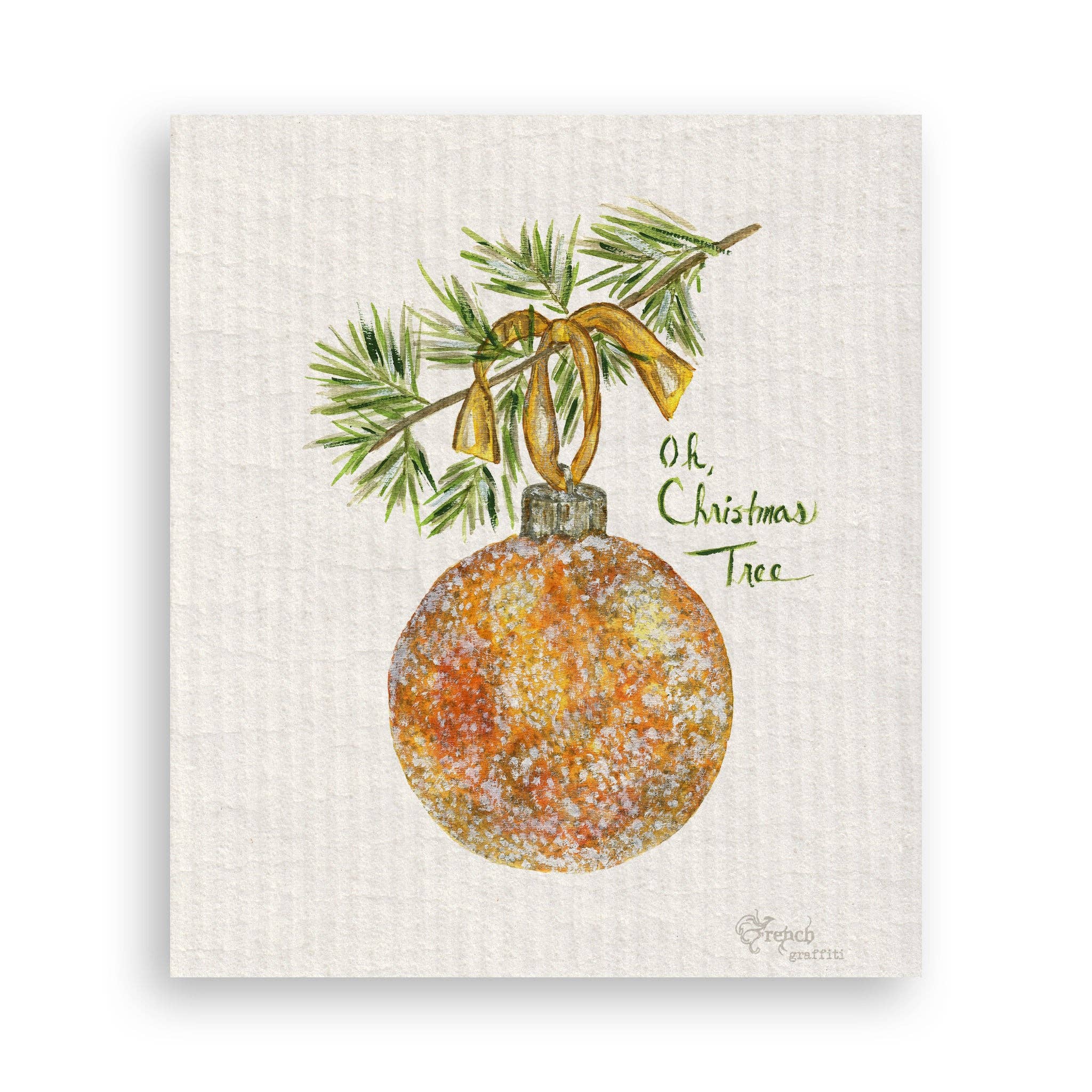 French Graffiti – wholesale Tea towel – Gold Glitter Ornament16