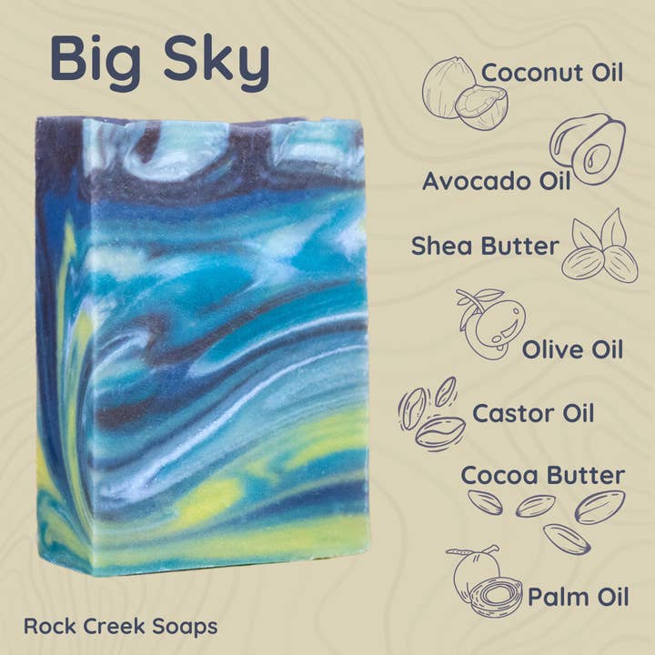 Rock Creek Soaps - Wholesale Bar Soap - Big Sky Bar Soap | Fresh Air, Cotton & Earth