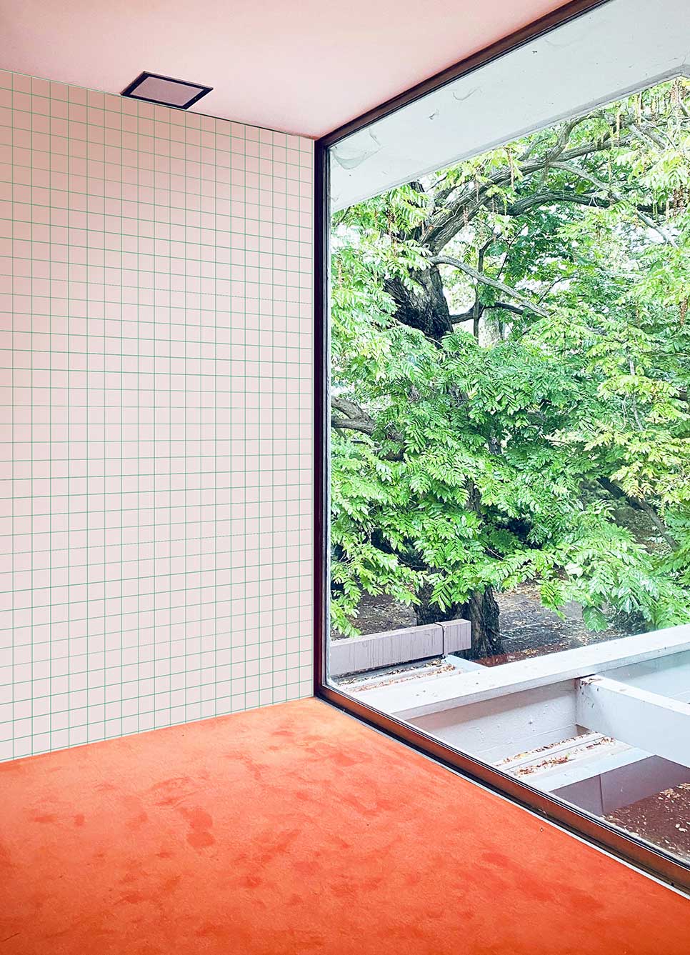 À Carreaux - Wholesale Wallpaper - White Wallpaper with Large ENGLISH GREEN Checks3