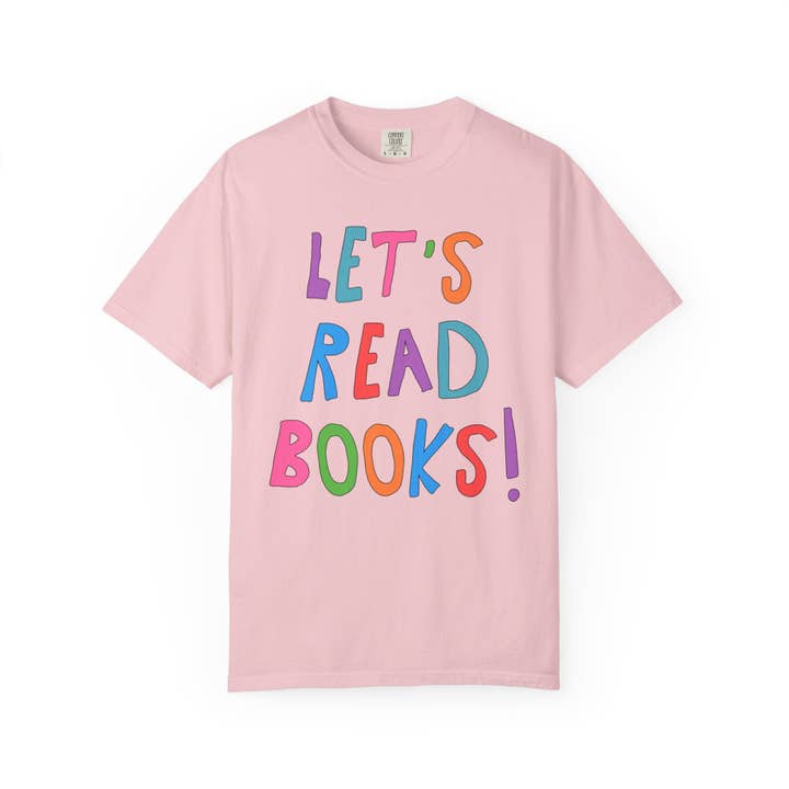 Let's Read Books: Cute Reading Teacher Tee for wholesale by Opal and June