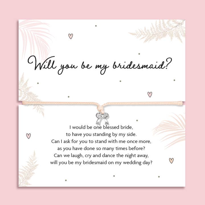 Bridesmaid Proposal Bow Bracelet – Bridal Jewellery for wholesale by Letterbox Love Bracelets