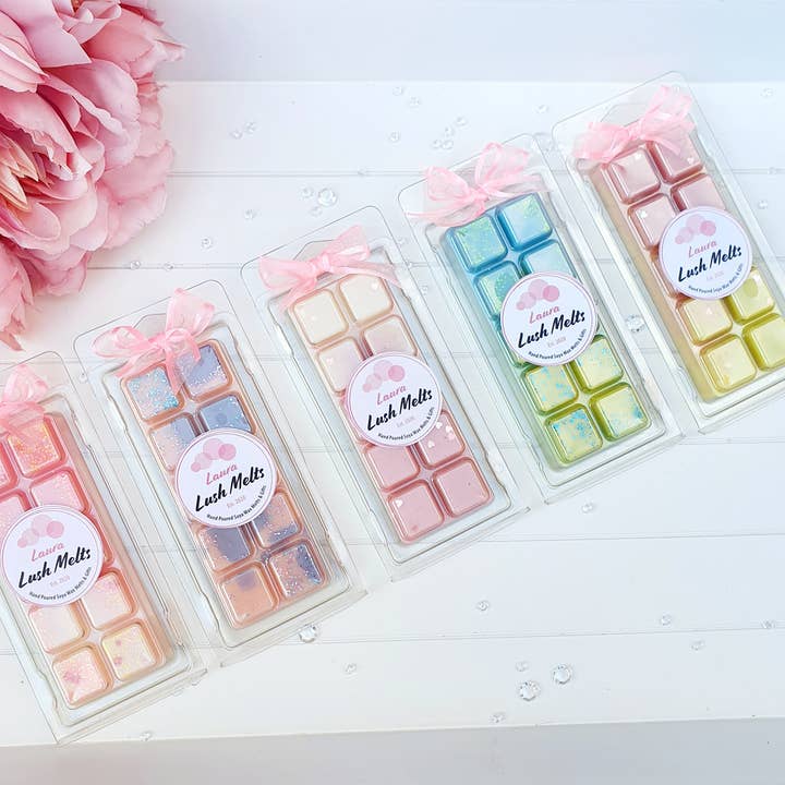 The Laura Lush Boutique - Wholesale Wax Melt - Soya Wax Melt Snap Bar Clam Shell