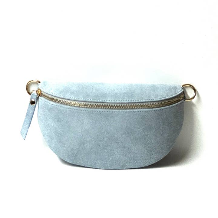 Cassette Barcelona - Wholesale Belt Bag - Women's - Cassette - Suede Fanny Pack Turquoise