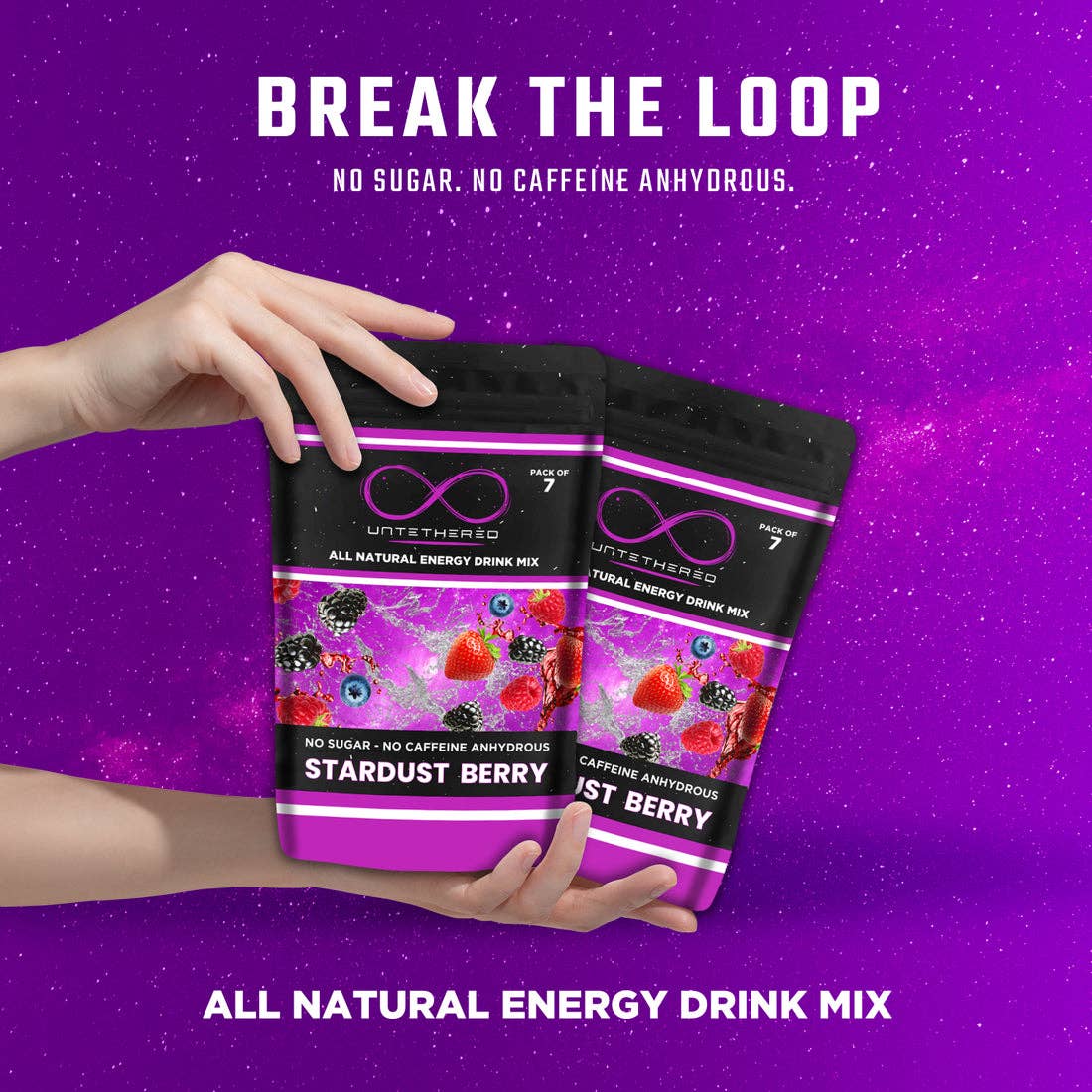 Untethered – wholesale Hälsodryck i pulverform – UNTETHERED- Förpackning med 72