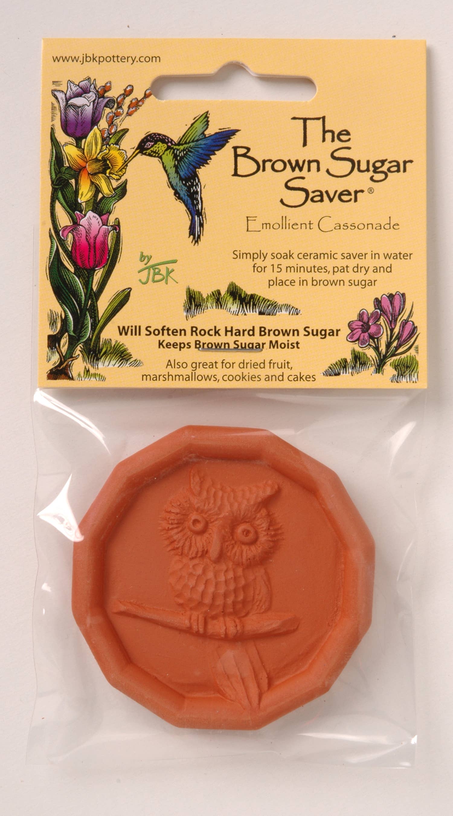 JBK Pottery - Wholesale Kitchen Tool/Gadget - Owl Design Ceramic Brown Sugar Saver11