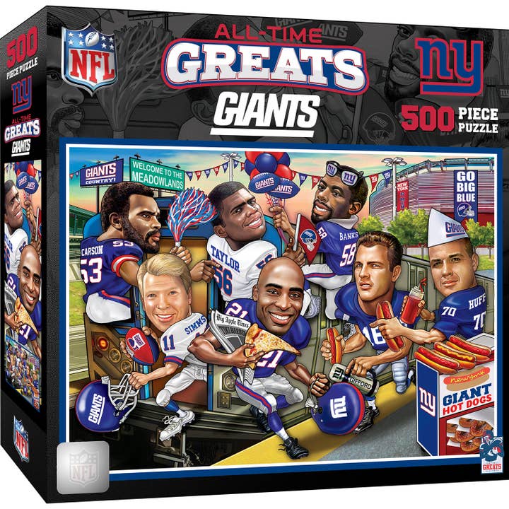 Masterpieces Puzzles - Wholesale Puzzle - Adult - New York Giants - All Time Greats 500 Piece Puzzle