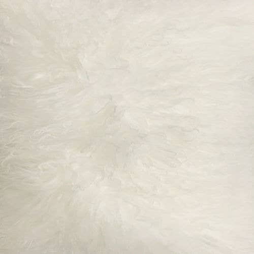 Chesterfield Leather - Wholesale Throw/Decorative Pillow - Natural White Tibetan Lamb Pillow2