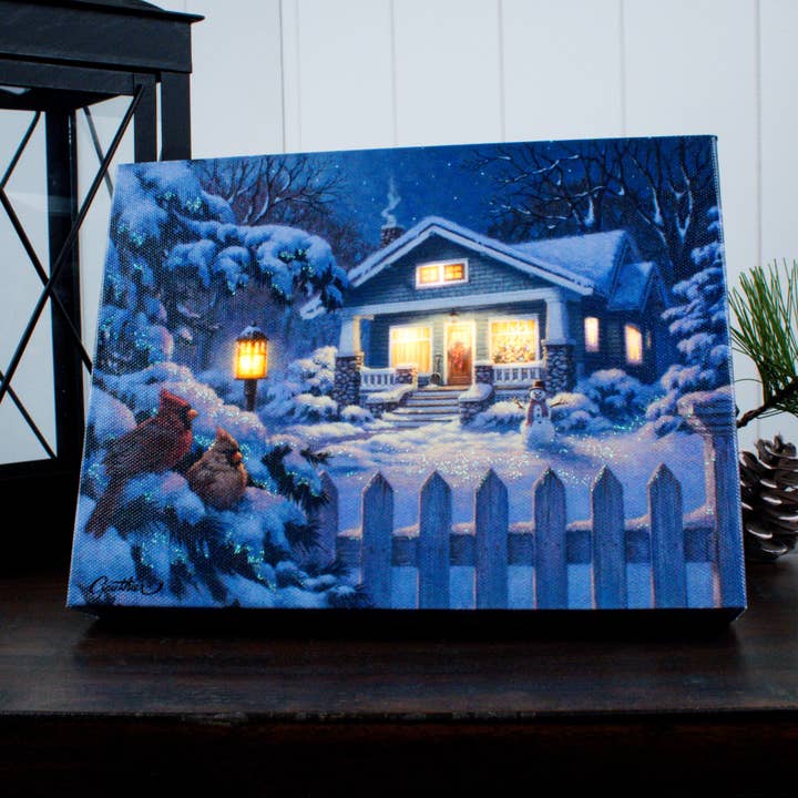 Lienzo de Mesa Iluminado de Navidad 8x6 para venta al por mayor de Glow Decor