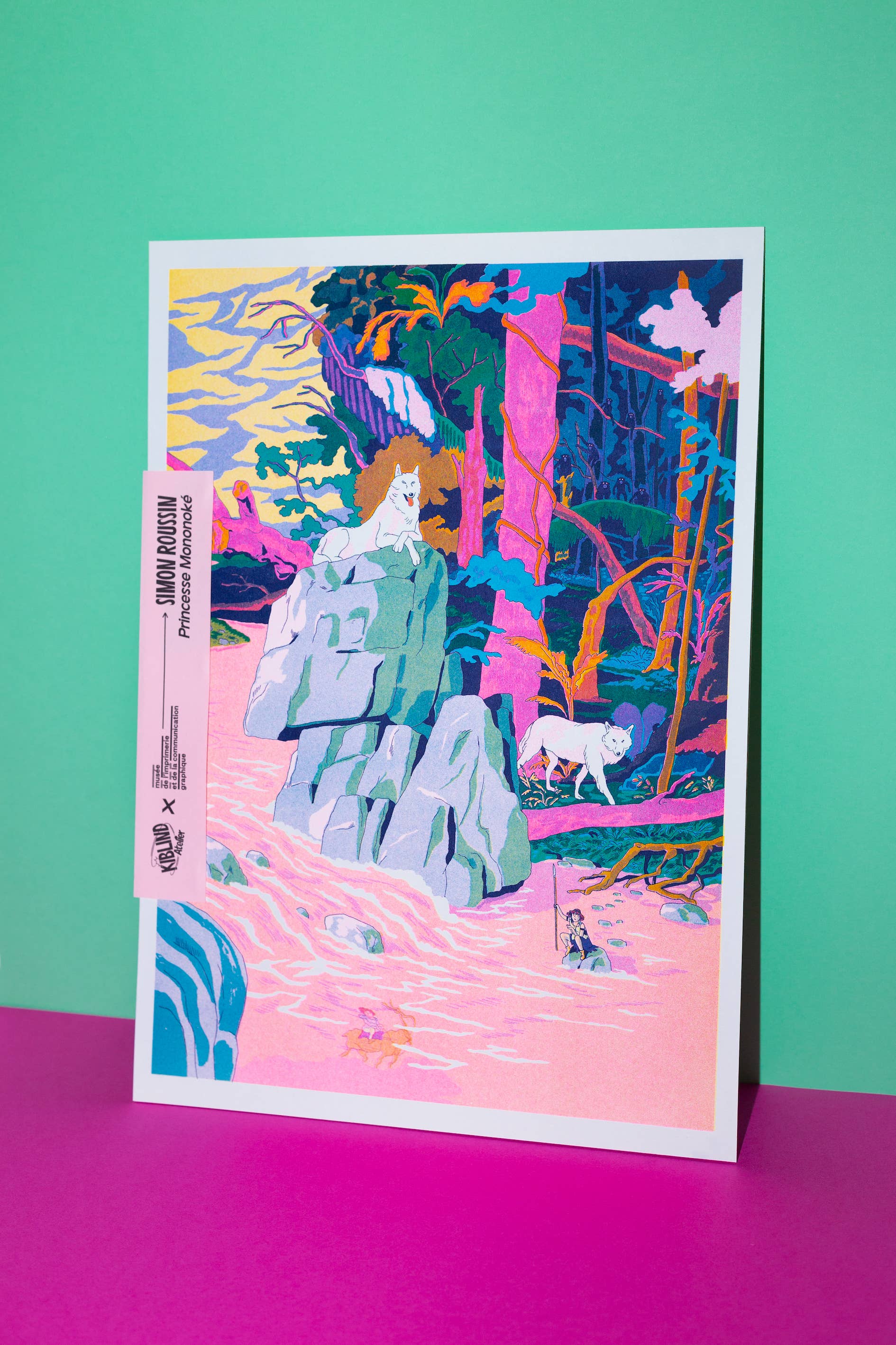 KIBLIND Atelier – wholesale Konsttryck – A3-poster – Miyazaki – Prinsessan Mononoke – Simon Roussin3