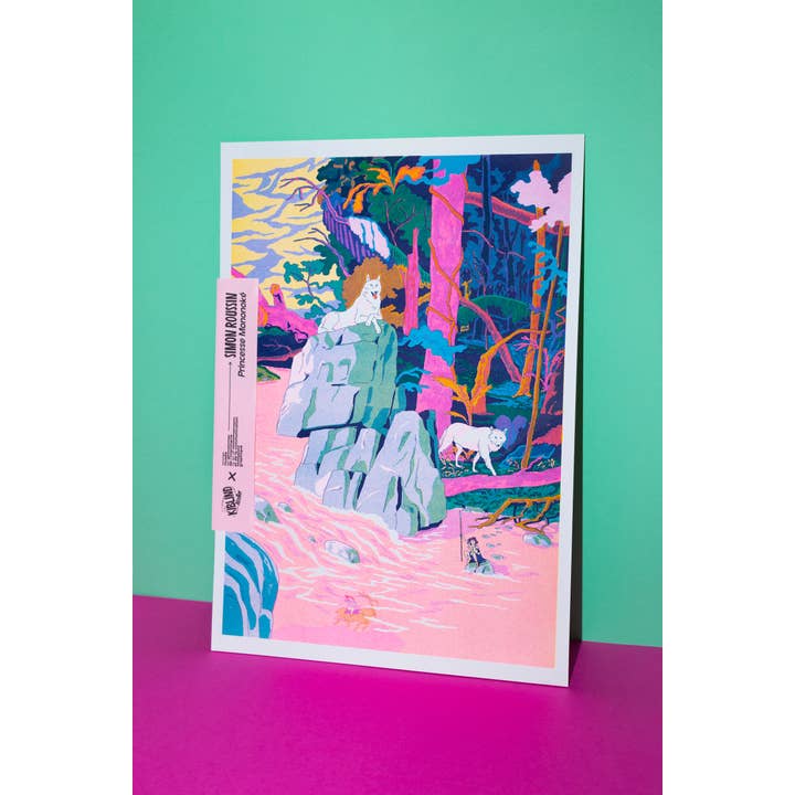 KIBLIND Atelier – wholesale Konsttryck – A3-poster – Miyazaki – Prinsessan Mononoke – Simon Roussin3