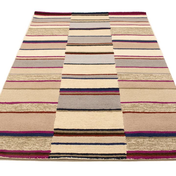 Flerfarvede striber 5X8 moderne tæppe for engroshandel hos Magic Rugs Inc.