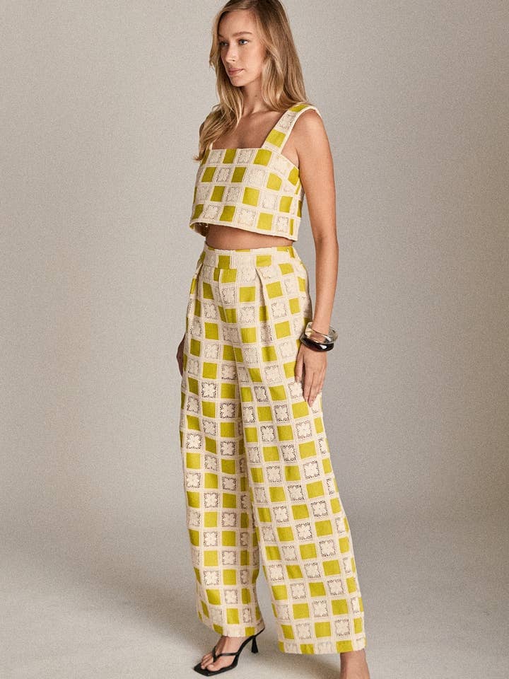 The Bria Crochet Pants for wholesale by English Factory