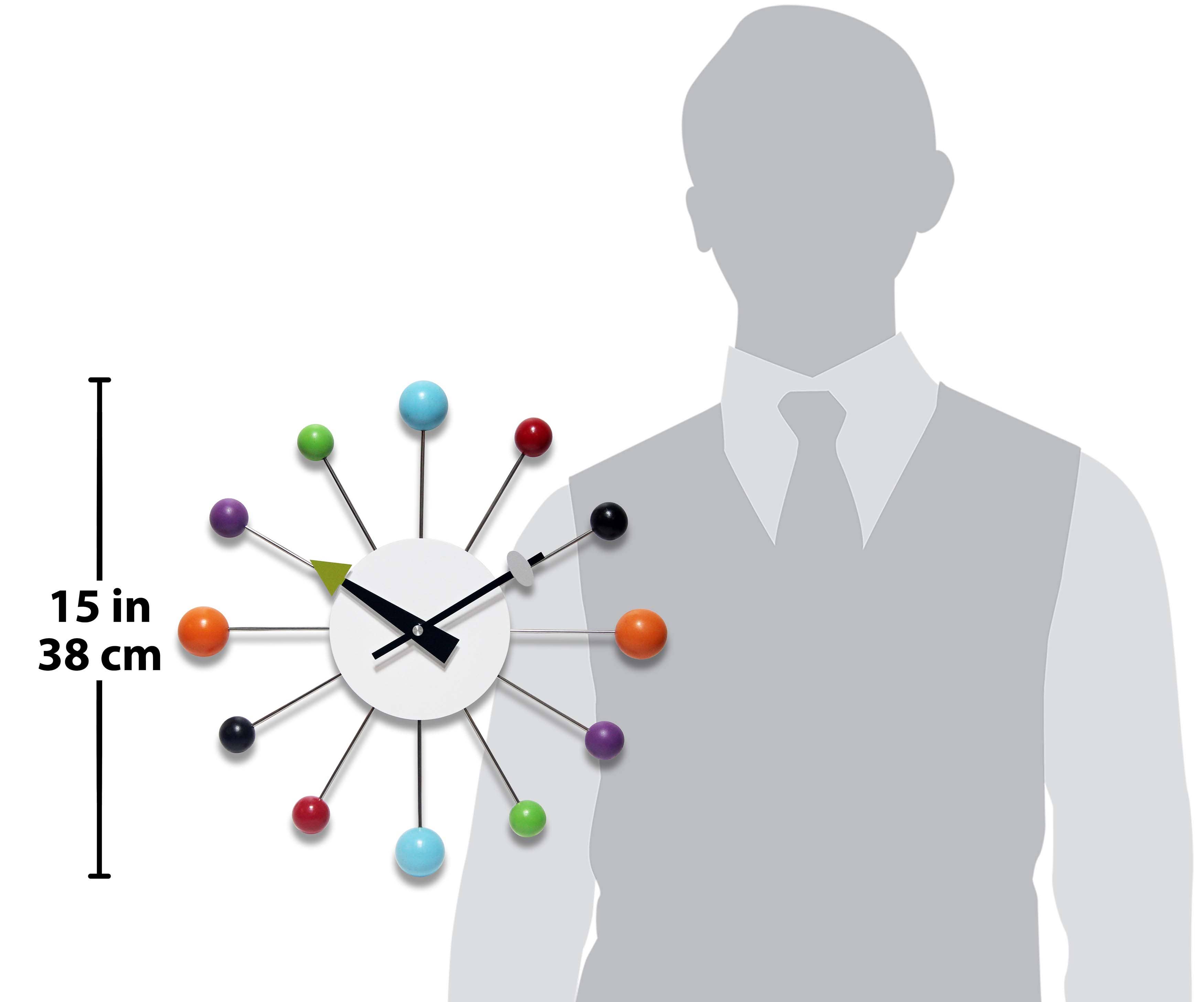 Infinity Instruments - Wholesale Wall Clock - Orb Spoke Multi-Color Indoor Wall Clock 15 Inch4