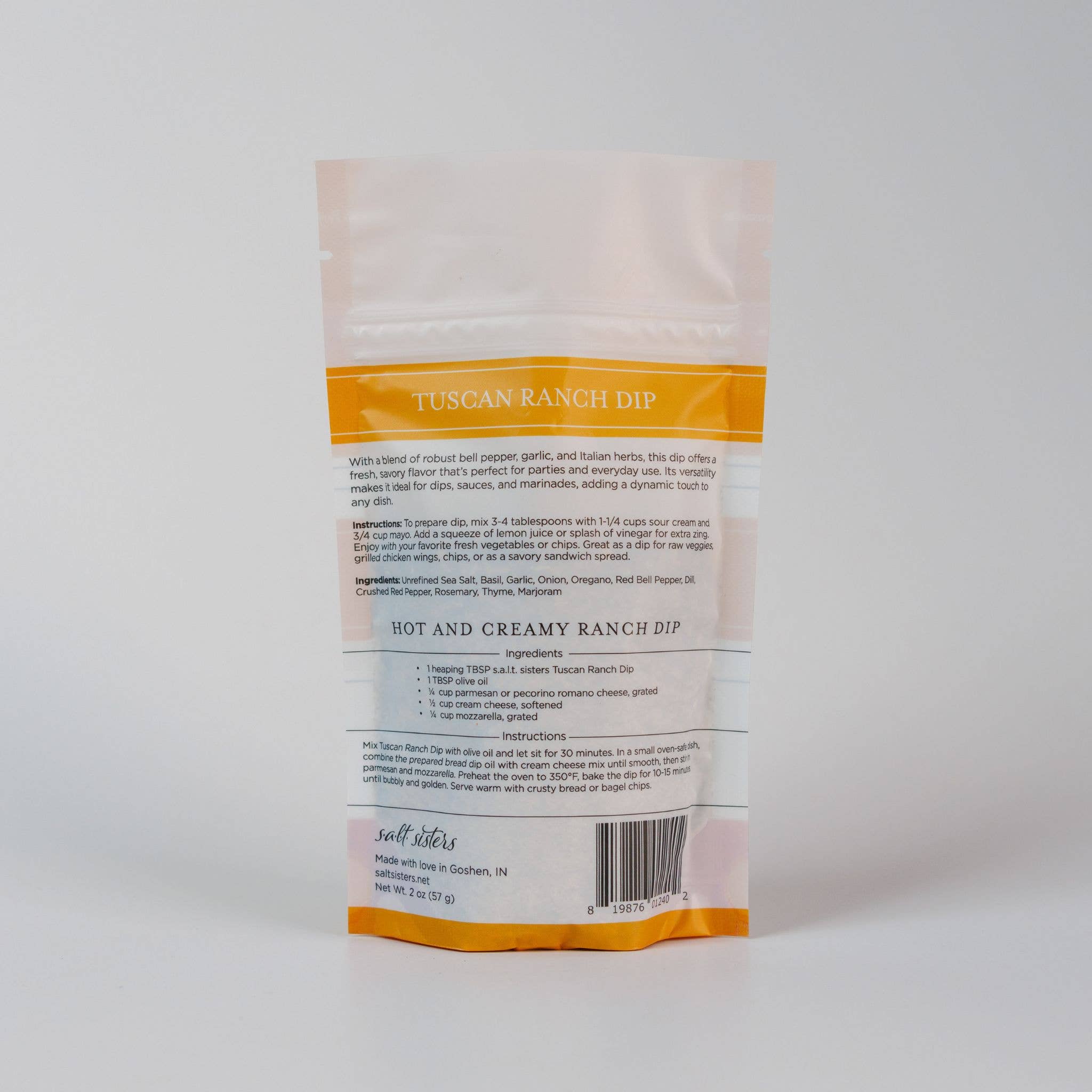 Salt Sisters - Wholesale Dip - Dip Seasoning Mix - Tuscan Ranch - Packaged Weights6