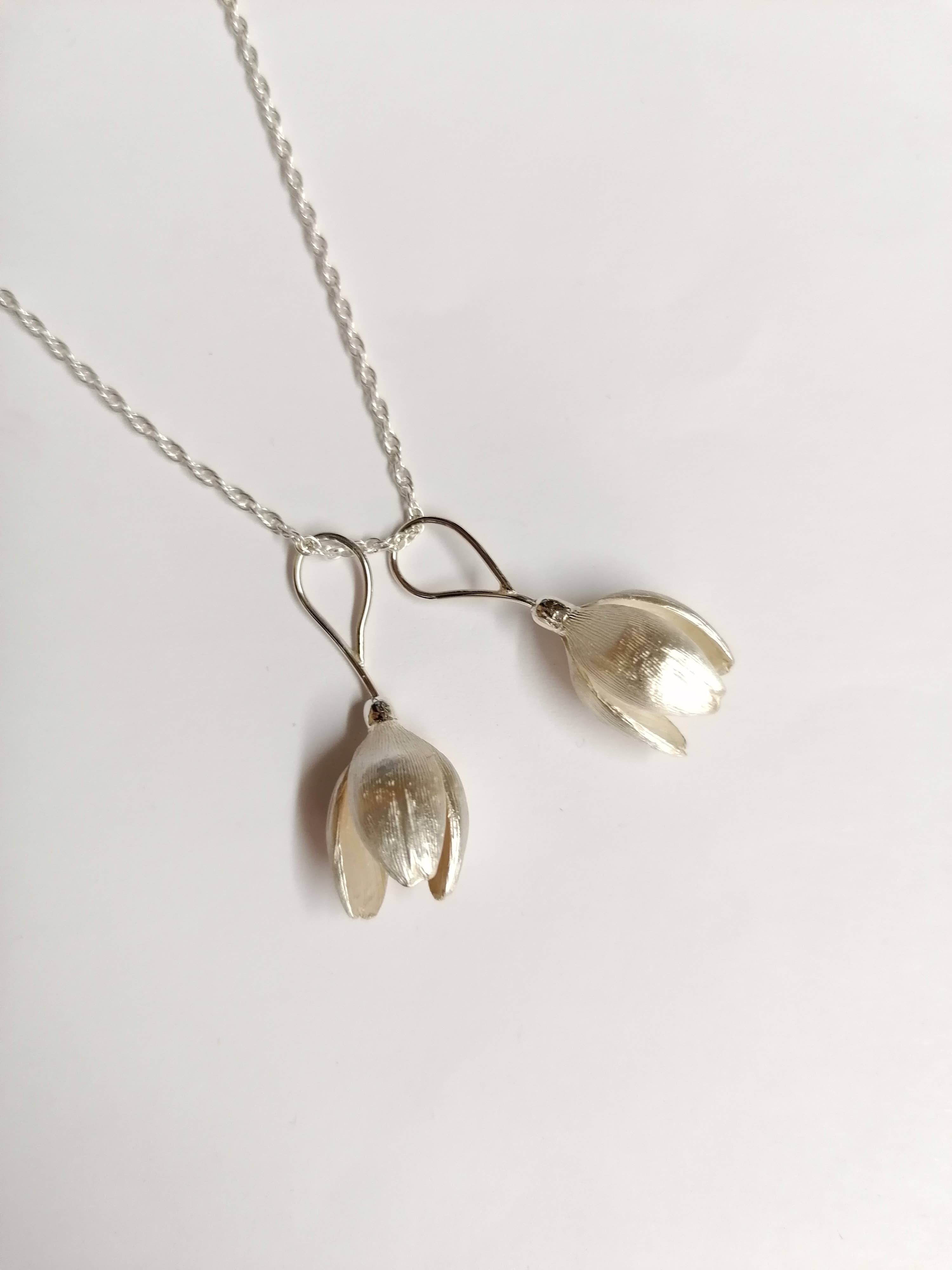 Andrew O'Dell Jewellery - Wholesale Pendant/Charm Necklace - Double Snowdrop pendant7