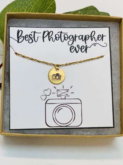 Camera Necklace, Gift for Photographer, Wedding Photographer for wholesale by Little Happies Co