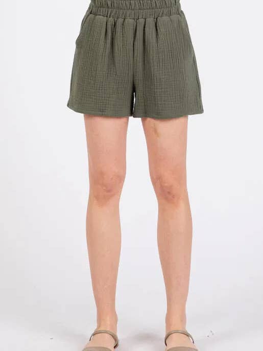 Bomuld Triple Gauze Shorts - NP70284H for engroshandel hos Final Touch